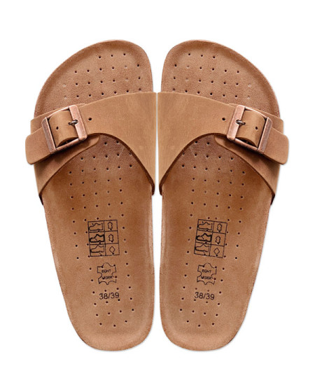 Beige Pantoletten