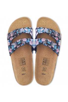 Kork Ledersandalen (mit Blumenmotiv)
