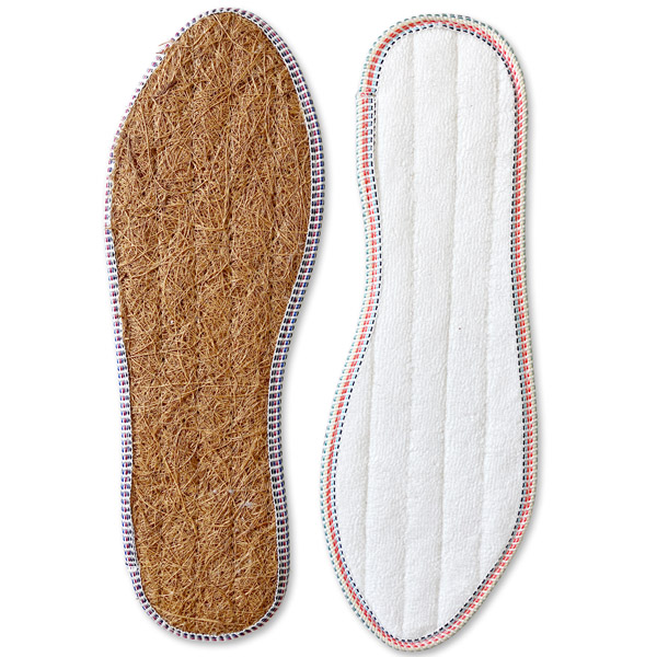 Barfuss Sohlen aus Kokos und Frottee