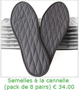 Semelles interieures à la cannelle (8 pairs)