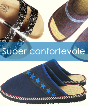 Comode pantofole e sandali in moquette